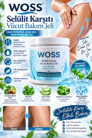 Woss Selülit Karşıtı Vücut Bakım Jeli 250 ml