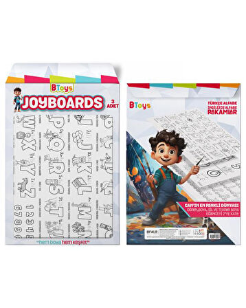 BToys Joyboards Türkçe Alfabe İngilizce Alfabe ve Rakamlar 326286