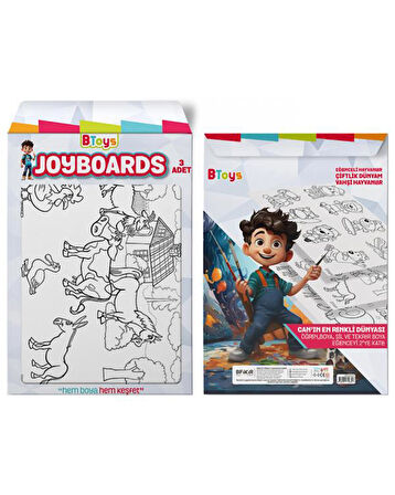 BToys Joyboards Eğleceli Hayvanlar Çiftlik Dünyam ve Vahşi Hayvanlar 326316