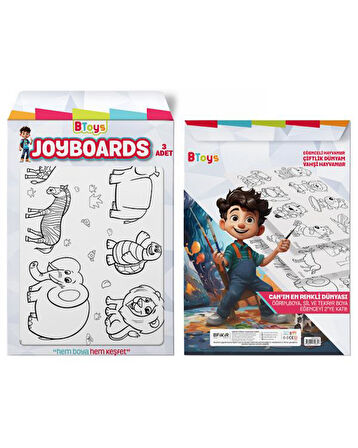 BToys Joyboards Eğleceli Hayvanlar Çiftlik Dünyam ve Vahşi Hayvanlar 326316