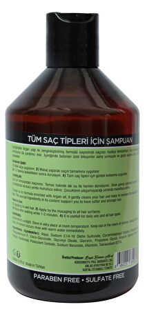Tüm Saç Tipleri İçin Şampuan 500 ml