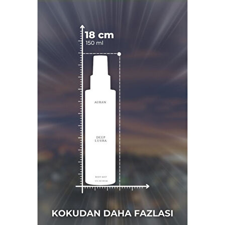 Auran Deep Lusha Parfümlü Kadın Vücut Spreyi Vücut Kokusu Vücut Misti Body Mist Spray 150ml
