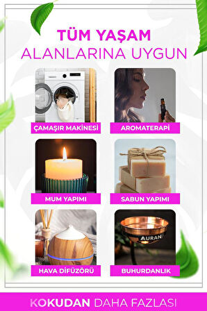 AURAN Amber Romantik Esansiyel Uçucu Koku Yağı Difüzör Esansı Buhurdanlık Yağı Aromaterapi Yağı 10ml