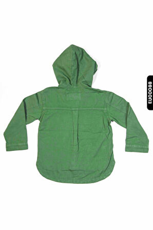 Kapüşonlu Çift Cepli Çıtçıtlı Erkek Çocuk Ceket 5-14 Yaş 24200