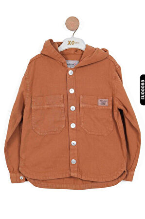 Kapüşonlu Çift Cepli Çıtçıtlı Erkek Çocuk Ceket 5-14 Yaş 24200