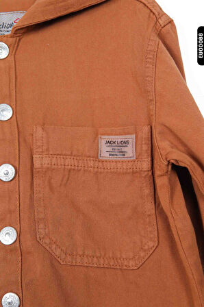 Kapüşonlu Çift Cepli Çıtçıtlı Erkek Çocuk Ceket 5-14 Yaş 24200