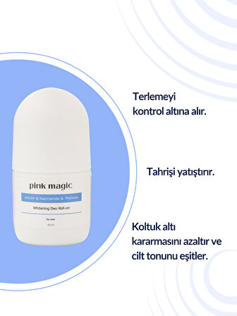 Ter Önleyici & Beyazlatıcı Erkek Deo Roll-on