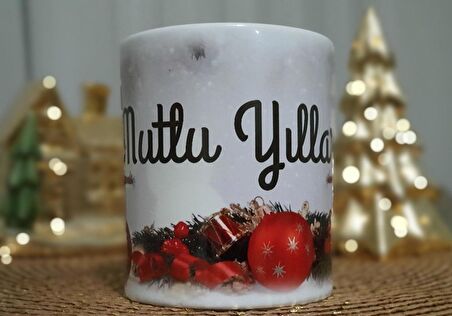 Yılbaşı Özel Kardan Adam Baskılı Seramik Kupa / Mug