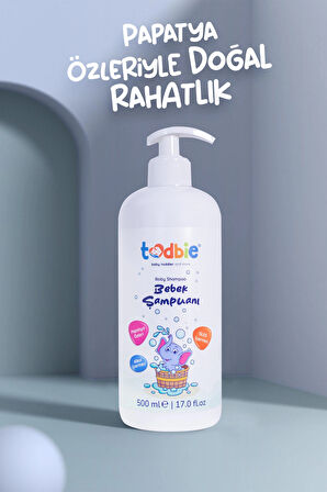 TODBİE 2'si 1 Arada Bebek Şampuanı 6'lı Set - Göz Yakmayan, Papatya Özlü, 500 ml Bebek Şampuanı - Sles İçermez