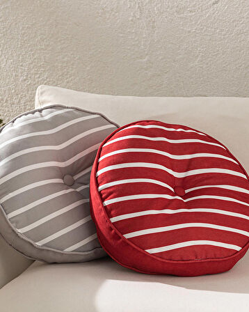 English Home Northsea Dekoratif Kırlent Beyaz - Bordo