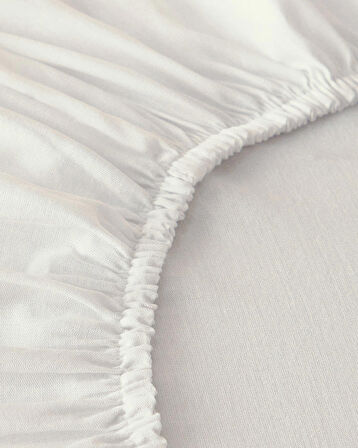 English Home Novella Premium Soft Cotton Tek Kişilik Lastikli Çarşaf Beyaz