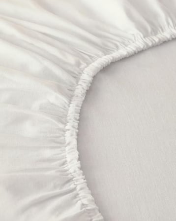 English Home Novella Premium Soft Cotton Çift Kişilik Lastikli Çarşaf Beyaz