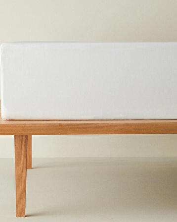 English Home Novella Premium Soft Cotton Çift Kişilik Lastikli Çarşaf Beyaz