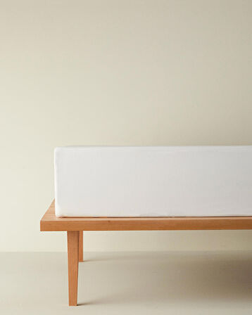 English Home Novella Premium Soft Cotton Çift Kişilik Lastikli Çarşaf Beyaz