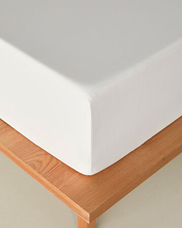 English Home Novella Premium Soft Cotton Çift Kişilik Lastikli Çarşaf Beyaz