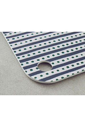 Modern Strip Melamin Kesme Tahtası 32x22 Cm Lacivert