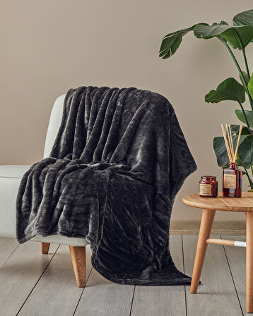 English Home Furry Super Soft Tv Battaniyesi Antrasit
