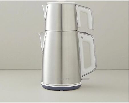 English Home CMK 6010 Inox Çay Makinesi Ve Kettle Beyaz-Krom