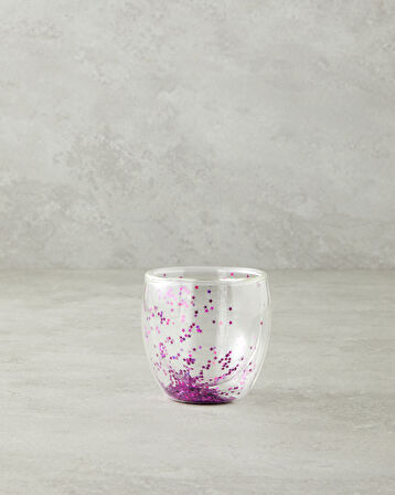 English Home Sparkle Borosilikat Cam Double Wall Kupa Pembe