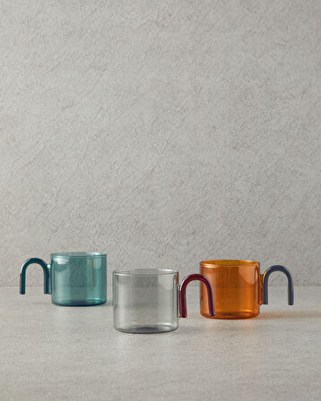 English Home Favorite Borosilikat Cam Kupa Hardal