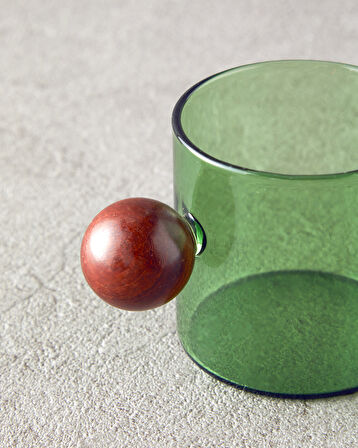 Gusto Borosilikat Cam Kupa Yeşil