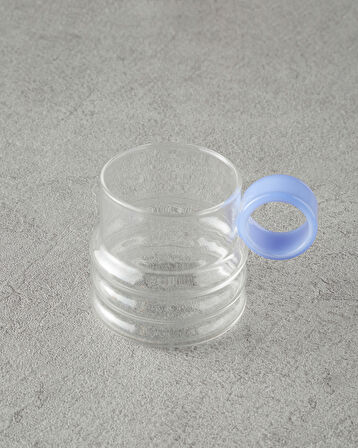 English Home Ring Borosilikat Cam Kupa Mavi