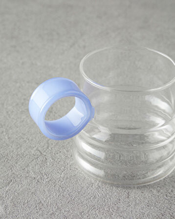 English Home Ring Borosilikat Cam Kupa Mavi