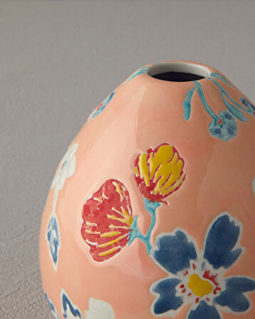 English Home Flowers Stoneware Vazo Pudra