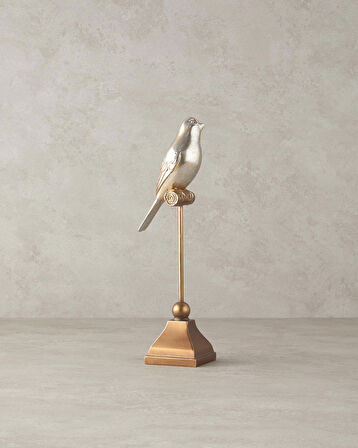 English Home Shiny Bird Polyresin Biblo Gold