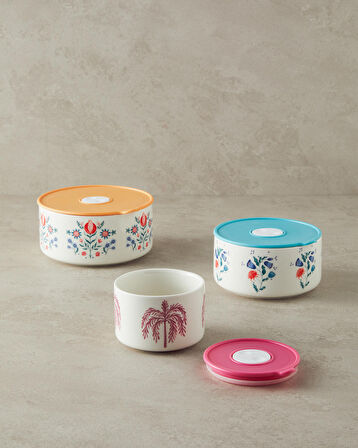 English Home Carnival Tree New Bone China Saklama Kabı Pembe