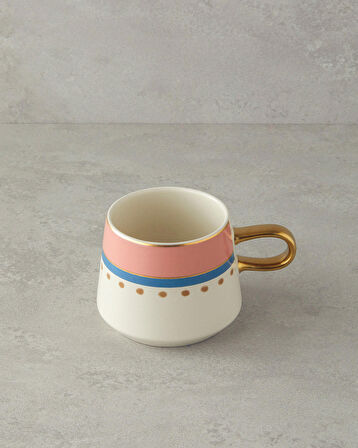 English Home Carnival Track Stoneware Kupa Pembe - Yeşil