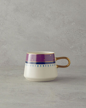 English Home Carnival Path Stoneware Kupa Fuşya-Yeşil