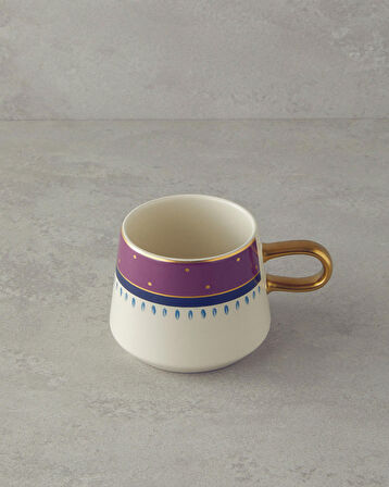 English Home Carnival Path Stoneware Kupa Fuşya-Yeşil