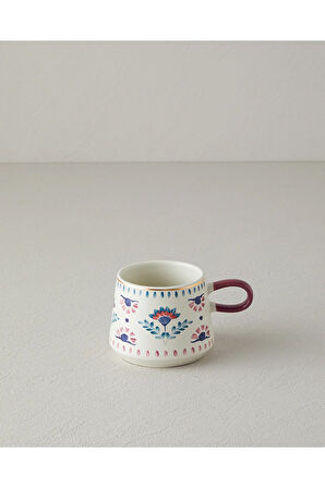 Carnival Time Stoneware Kupa Mavi - Pembe
