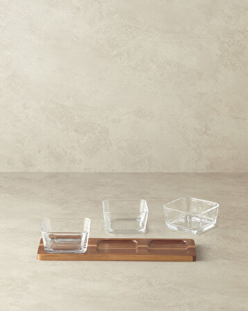 Orient Akasya 4 Parça Sunumluk Koyu Kahverengi