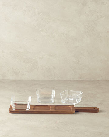 Orient Akasya 4 Parça Sunumluk Koyu Kahverengi