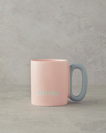 Exciting New Bone China Kupa Açık Pembe