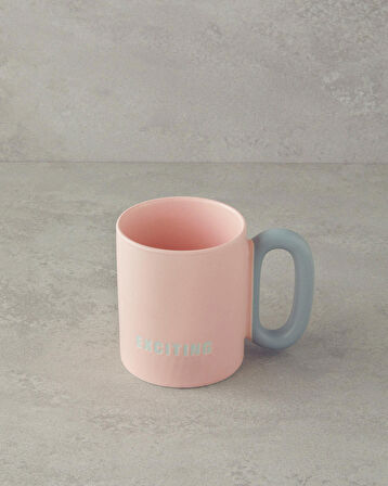 Exciting New Bone China Kupa Açık Pembe