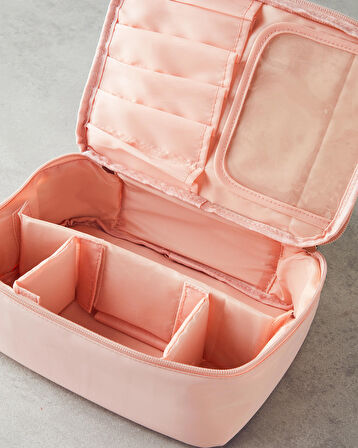 Vivian Polyester Organizer Pembe