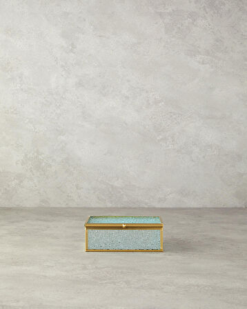 English Home Glossy Cam Dekoratif Kutu Gold