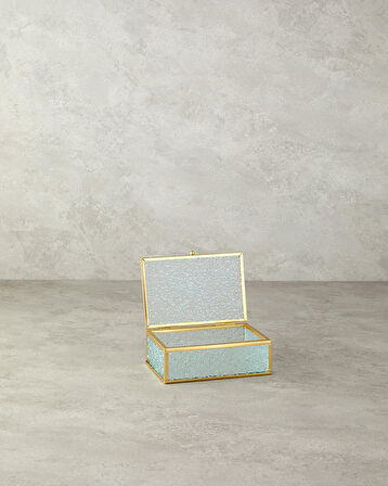 English Home Glossy Cam Dekoratif Kutu Gold