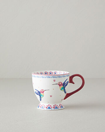 English Home Carnival Sparrow New Bone China Kupa Fuşya