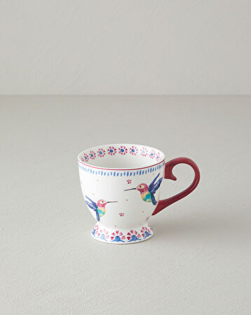 English Home Carnival Sparrow New Bone China Kupa Fuşya