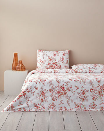 English Home Rosey Violen King Size Nevresim Takımı Turuncu