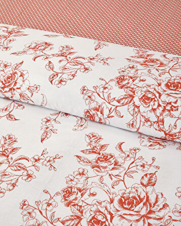 English Home Rosey Violen King Size Nevresim Takımı Turuncu