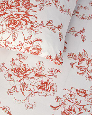 English Home Rosey Violen King Size Nevresim Takımı Turuncu