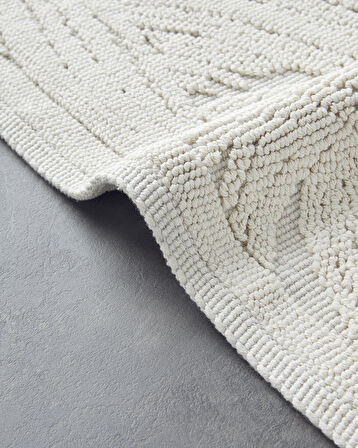 Aligne Pamuklu Bukle Kilim Krem