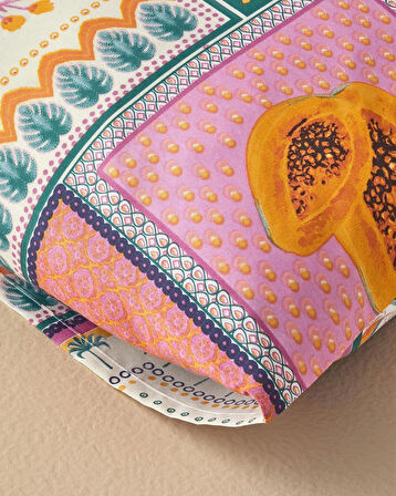 English Home Tropic Patchwork 2'li Yastık Kılıfı Pembe
