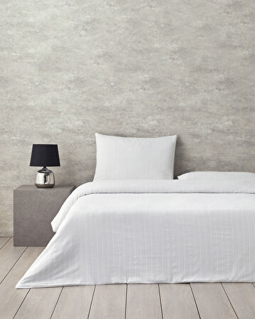 English Home Diamond Tek Kişilik Nevresim Takımı Beyaz