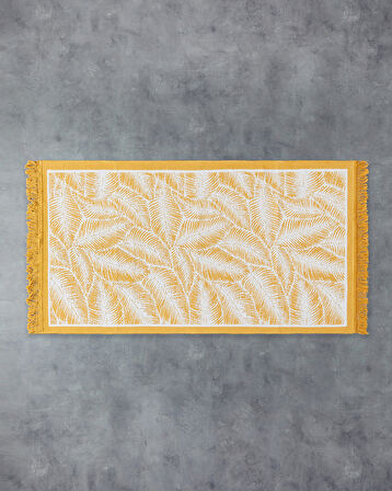 English Home Leaves Dokuma Kilim Hardal